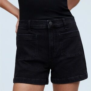 Madewell The Denim Emmett Short: Patch Pocket Edition Size 26 Black